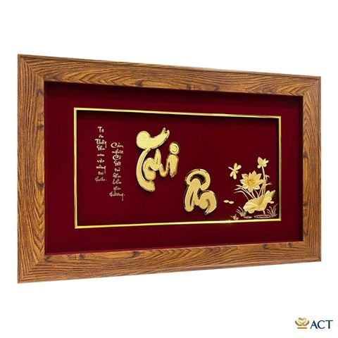 Quà tặng Tranh Chữ Tri Ân dát vàng 24k ACT GOLD ISO 90012015