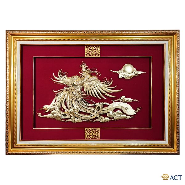 Quà tặng Tranh Phượng Hoàng dát vàng 24k ACT GOLD ISO 9001:2015
