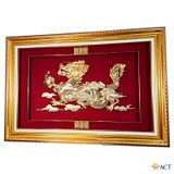 Quà tặng tranh Rồng Phú Quý dát vàng 24k ACT GOLD ISO 9001:2015