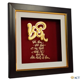 Quà tặng Tranh Chữ Yêu dát vàng 24k ACT GOLD ISO 9001:2015