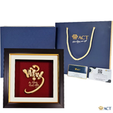 Quà tặng Tranh Chữ Vượng dát vàng 24k ACT GOLD ISO 9001:2015