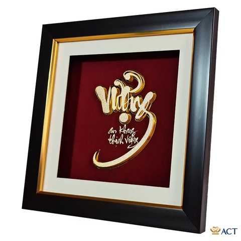 Quà tặng Tranh Chữ Vượng dát vàng 24k ACT GOLD ISO 9001:2015