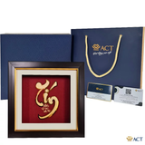 Quà tặng Tranh Chữ Tín dát vàng 24k ACT GOLD ISO 9001:2015