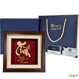 Quà tặng Tranh Chữ Tình dát vàng 24k ACT GOLD ISO 9001:2015