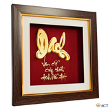 Quà tặng Tranh Chữ Danh dát vàng 24k ACT GOLD ISO 9001:2015