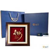 Quà tặng Tranh Chữ Quý dát vàng 24k ACT GOLD ISO 9001:2015