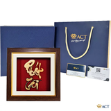 Quà tặng Tranh Chữ Phát Tài dát vàng 24k ACT GOLD ISO 9001:2015