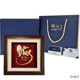 Quà tặng Tranh Chữ Dũng dát vàng 24k ACT GOLD ISO 9001:2015