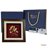 Quà tặng Tranh Chữ Gia dát vàng 24k ACT GOLD ISO 9001:2015