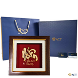 Quà tặng Tranh Chữ Nhân dát vàng 24k ACT GOLD ISO 9001:2015