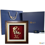 Quà tặng Tranh Chữ An Khang dát vàng 24k ACT GOLD ISO 9001:2015