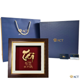 Quà tặng Tranh Chữ Tài dát vàng 24k ACT GOLD ISO 9001:2015