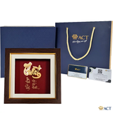Quà tặng Tranh Chữ Thành dát vàng 24k ACT GOLD ISO 9001:2015
