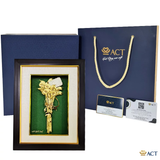 Tranh Bó Hoa Rum dát vàng 24k ACT GOLD ISO 9001:2015