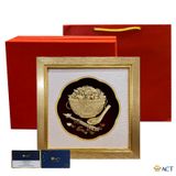 Quà tặng Tranh Bát cơm vàng sung túc 24k ACT GOLD ISO 9001:2015