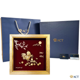 Tranh Gà Con dát vàng 24k ACT GOLD ISO 9001:2015