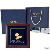 Tranh Hoa Sen dát vàng 24k ACT GOLD ISO 9001:2015 (Mẫu 7)