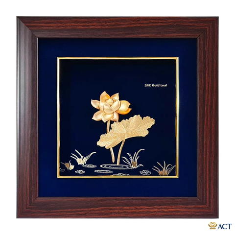 Tranh Hoa Sen dát vàng 24k ACT GOLD ISO 9001:2015 (Mẫu 7)