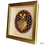 Tranh Trái Tim Kết Hoa dát vàng 24k ACT GOLD ISO 9001:2015