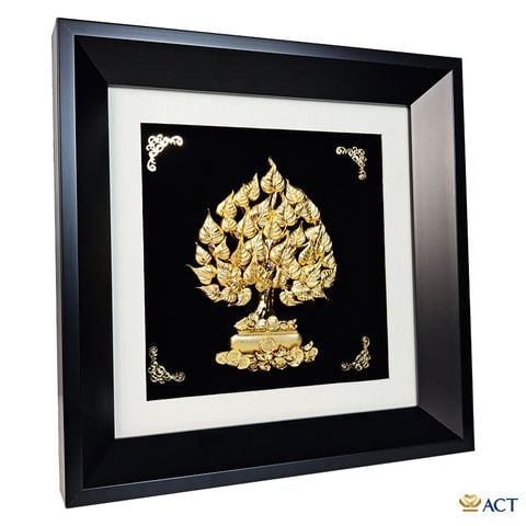 Quà tặng Tranh Cây Bồ Đề dát vàng 24k ACT GOLD ISO 9001:2015