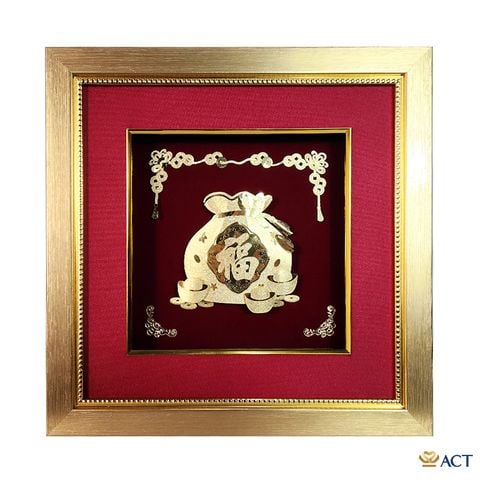 Tranh túi tài lộc dát vàng 24k ACT GOLD