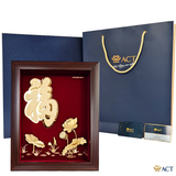 Quà tặng Tranh Chữ Phúc dát vàng 24k ACT GOLD ISO 9001:2015(Mẫu 1)