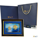 Tranh Thuyền dát vàng 24k ACT GOLD ISO 9001:2015 (Mẫu 43)