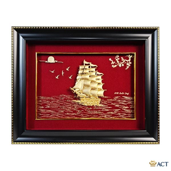 Tranh Thuyền dát vàng 24k ACT GOLD ISO 9001:2015 - Mẫu 49