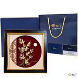 Quà tặng Tranh Cây Trúc dát vàng 24k ACT GOLD ISO 9001:2015