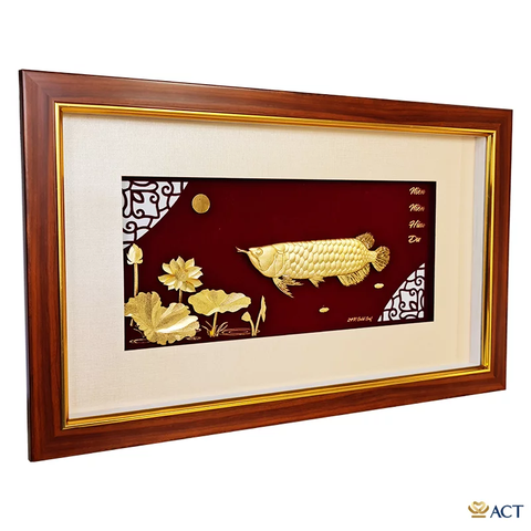 Tranh Cá Rồng dát vàng 24k ACT GOLD ISO 9001:2015 (Mẫu 2)