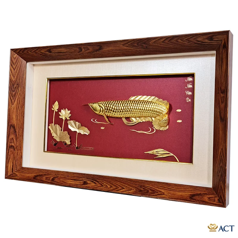 Tranh Cá Rồng dát vàng 24k ACT GOLD ISO 9001:2015 (Mẫu 5)