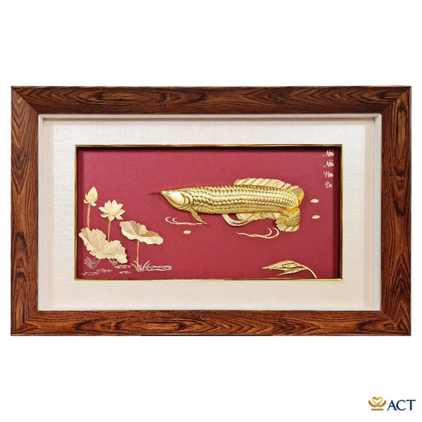 Tranh Cá Rồng dát vàng 24k ACT GOLD ISO 9001:2015 (Mẫu 5)