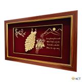 Quà tặng tranh Đôi Chim Công dát vàng 24k ACT GOLD ISO 9001:2015 (Mẫu 17)