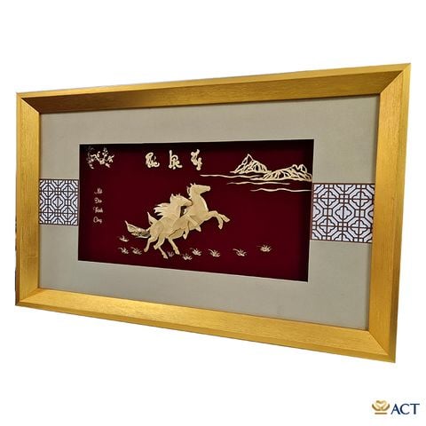 Tranh Song Mã dát vàng 24k ACT GOLD ISO 9001:2015