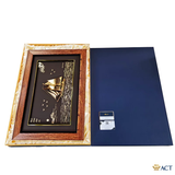 Quà tặng tranh Thuyền mạ vàng 24k ACT GOLD ISO 9001:2015 (Mẫu 32)