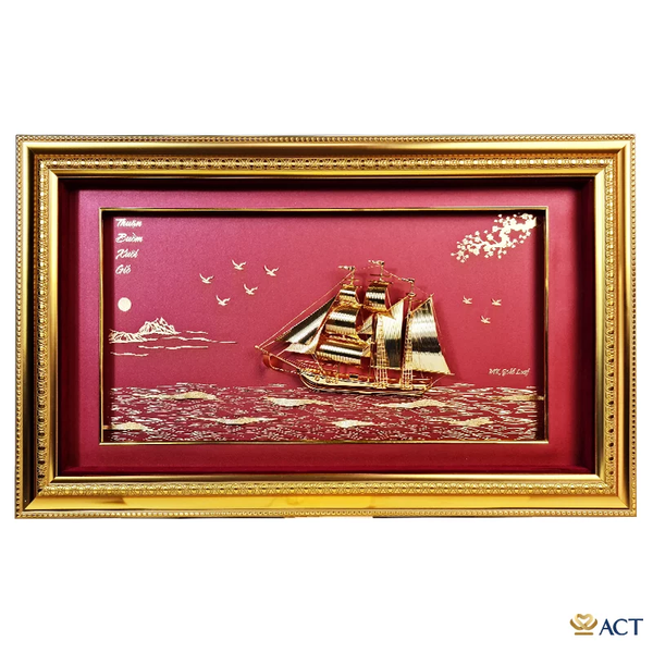 Tranh Thuyền dát vàng 24k ACT GOLD ISO 9001:2015 (Mẫu 38)