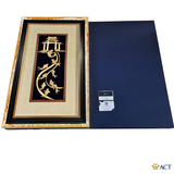 Tranh Cá Chép Vượt Vũ Môn dát vàng 24k ACT GOLD ISO 9001:2015 (Mẫu 1)