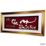 Quà tặng Tranh Chữ Cha Mẹ dát vàng 24k ACT GOLD ISO 9001:2015