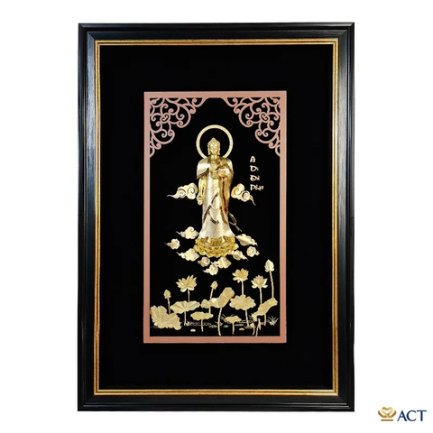 Tranh A Di Đà Phật dát vàng 24k ACT GOLD ISO 9001:2015 (Mẫu 2)