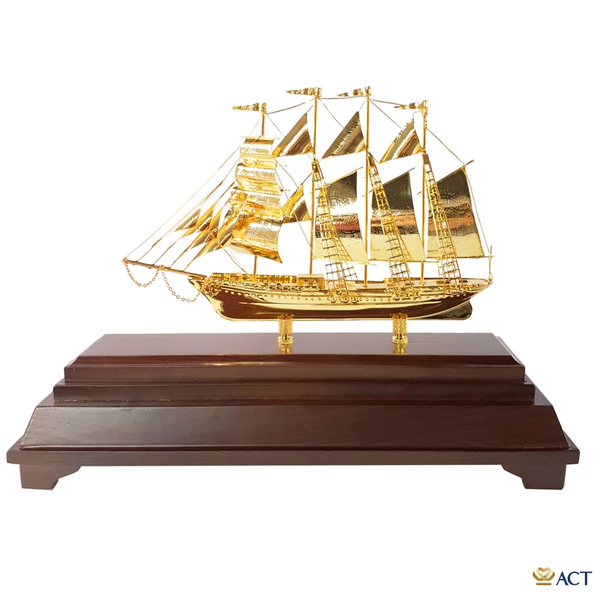 Quà tặng Thuyền Buồm mạ vàng 24k ACT GOLD ISO 9001:2015 (Mẫu 33)