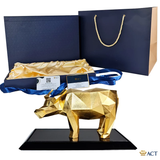 Quà tặng Tượng Trâu dát vàng 24k ACT GOLD ISO 9001:2015(Mẫu 6)