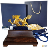Quà tặng Rồng Dâng Ngọc dát vàng 24k ACT GOLD ISO 9001:2015