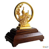 Quà tặng Chim Công dát vàng 24k ACT GOLD ISO 9001:2015 (Mẫu 3)