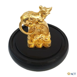 Quà tặng Tượng Chuột dát vàng 24k ACT GOLD ISO 9001:2015(Mẫu 1)