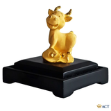 Quà tặng Trâu Cute dát vàng 24k ACT GOLD ISO 9001:2015