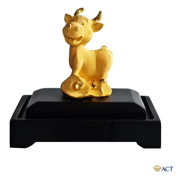 Quà tặng Trâu Cute dát vàng 24k ACT GOLD ISO 9001:2015