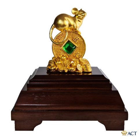 Quà tặng Chuột Phú Quý dát vàng 24k ACT GOLD ISO 9001:2015