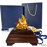 Quà tặng Heo Tài Lộc dát vàng 24k ACT GOLD ISO 9001:2015 (Mẫu 5)