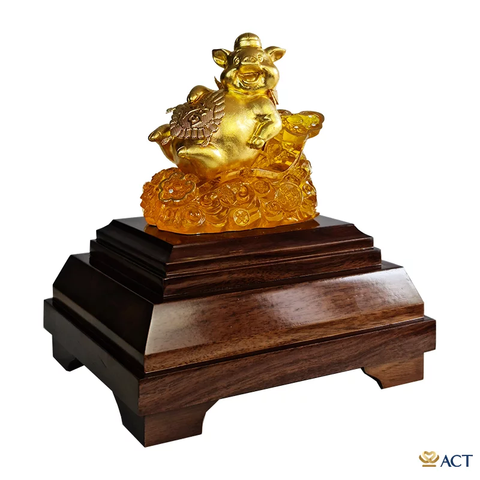 Qùa tặng Heo Tài Lộc dát vàng 24k ACT GOLD ISO 9001:2015(Mẫu 6)