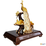 Quà tặng Giá Đựng Rượu Chim Công dát vàng 24k ACT GOLD ISO 9001:2015